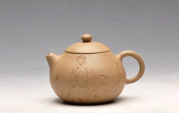 紫砂壶图片：古朴 可爱 线条流畅 小家碧玉  实用赏玩小文旦 - 宜兴紫砂壶网