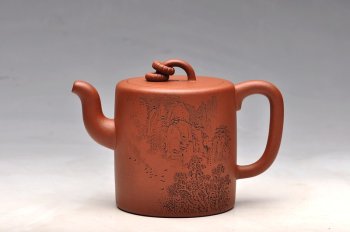 紫砂壶图片：李彦雄老师助兴装饰 余味自品 嵌盖实力 全手夙慧 双圈 - 宜兴紫砂壶网