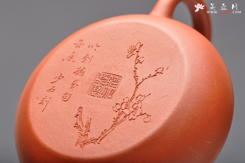 紫砂壶图片：型摹古韵  松竹梅 全手小君德 把玩实用 张听刚老师装饰  - 宜兴紫砂壶网