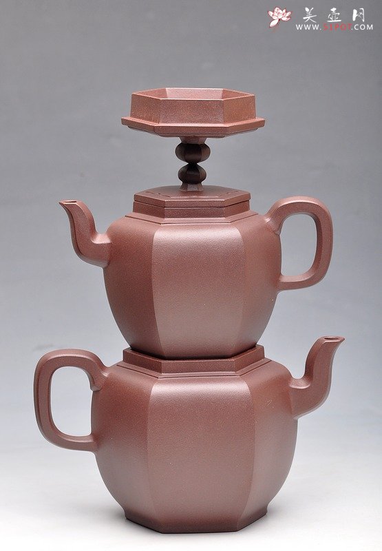 紫砂壶图片：俊雅遗风 工精实力新品 全手小步步高登 实用 - 宜兴紫砂壶网