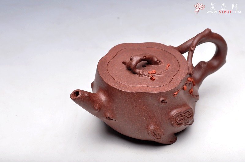紫砂壶图片：实用精品小花货 立体梅花惊艳 全手小喜上眉梢  - 宜兴紫砂壶网