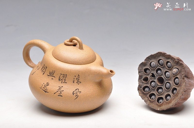 紫砂壶图片：优质段泥 漂亮优雅 矮葫芦 笑口常开 - 宜兴紫砂壶网