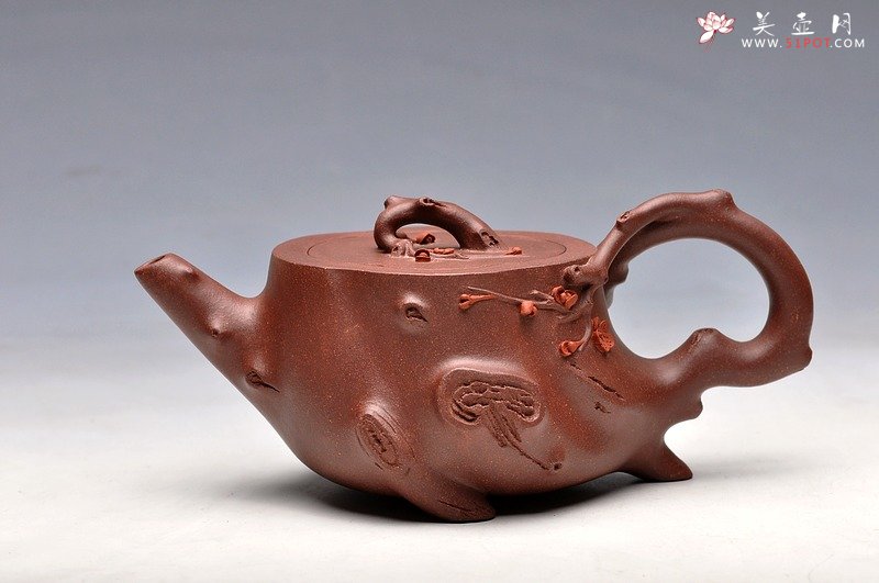 紫砂壶图片：实用精品小花货 立体梅花惊艳 全手小喜上眉梢  - 宜兴紫砂壶网