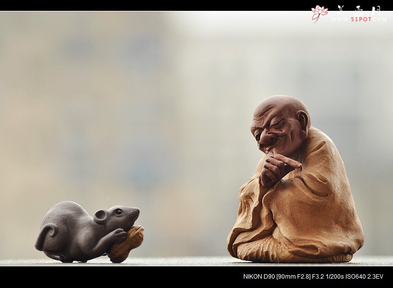 紫砂壶图片：精品学院派 问禅 手工雕塑 优质紫砂料子 仅1件 - 宜兴紫砂壶网