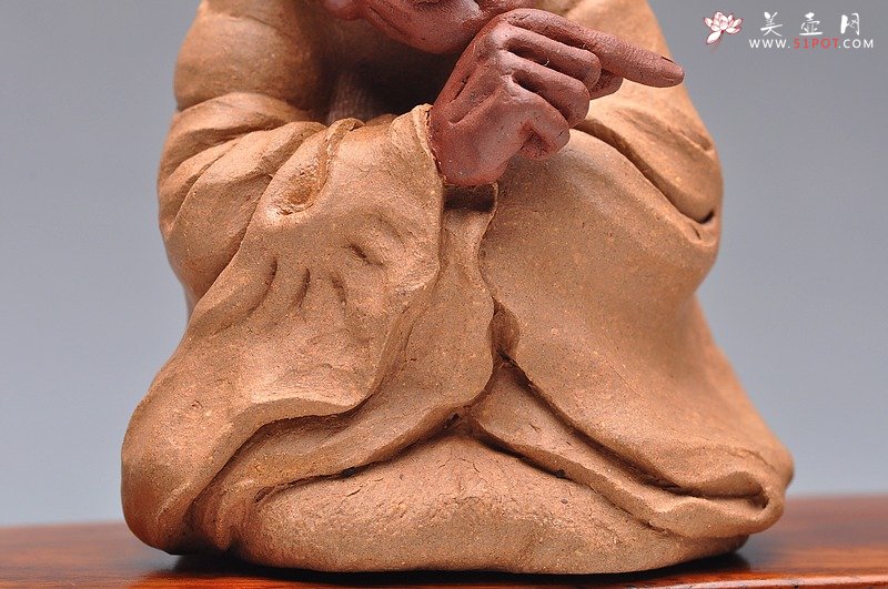 紫砂壶图片：精品学院派 问禅 手工雕塑 优质紫砂料子 仅1件 - 宜兴紫砂壶网