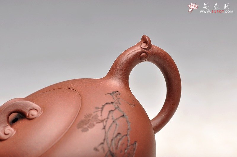 紫砂壶图片：饱满敦厚  口盖严合 如意桥韵 - 宜兴紫砂壶网