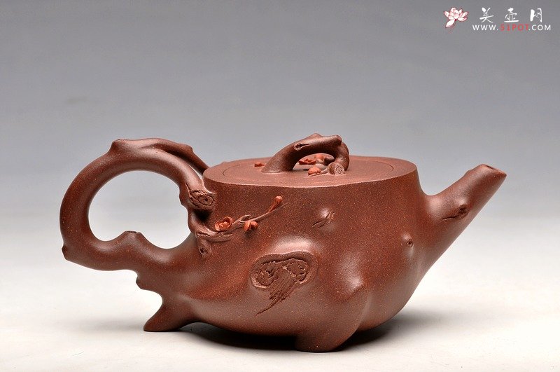 紫砂壶图片：实用精品小花货 立体梅花惊艳 全手小喜上眉梢  - 宜兴紫砂壶网