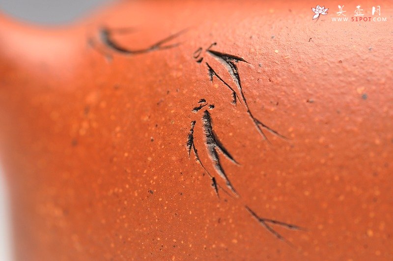 紫砂壶图片：实用小壶 降坡泥 石榴多子多福 春樱 - 宜兴紫砂壶网