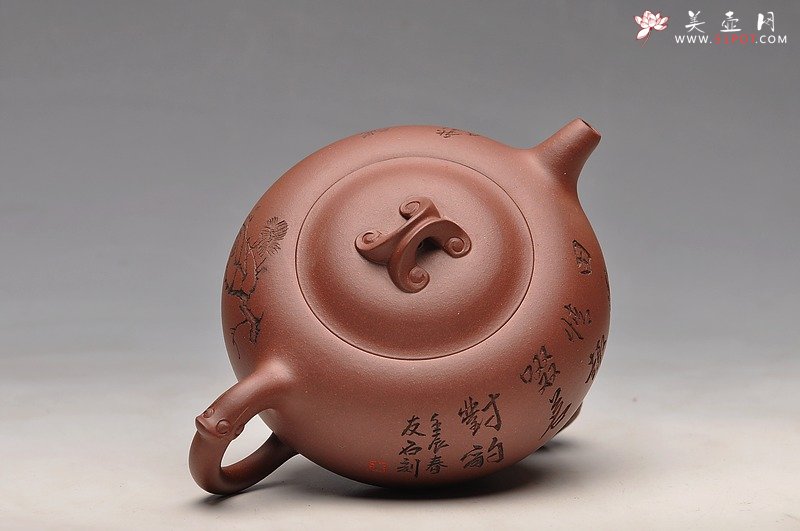 紫砂壶图片：饱满敦厚  口盖严合 如意桥韵 - 宜兴紫砂壶网