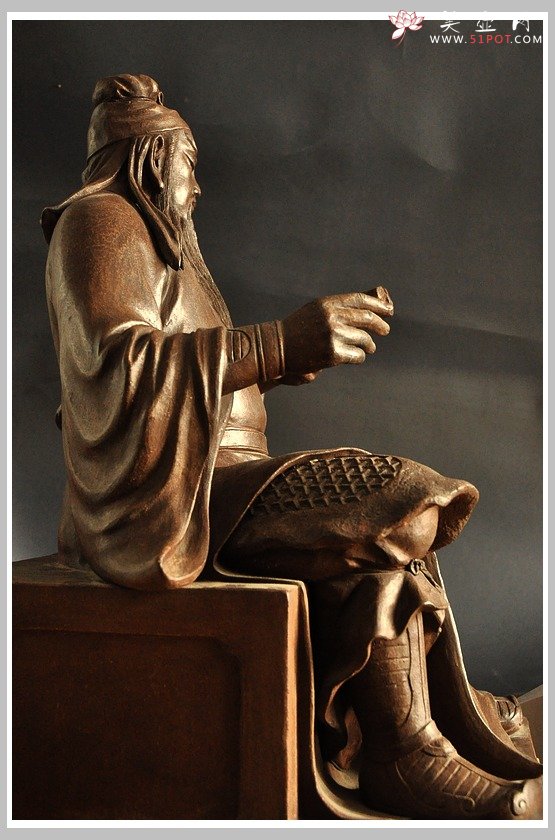 紫砂壶图片：孤品 精品 文关公 仁和贵气 满腹经纶 文武财神 - 宜兴紫砂壶网