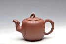 紫砂壶图片：老味具显 造型大方简练  贴叶自然生动 木瓜 - 宜兴紫砂壶网