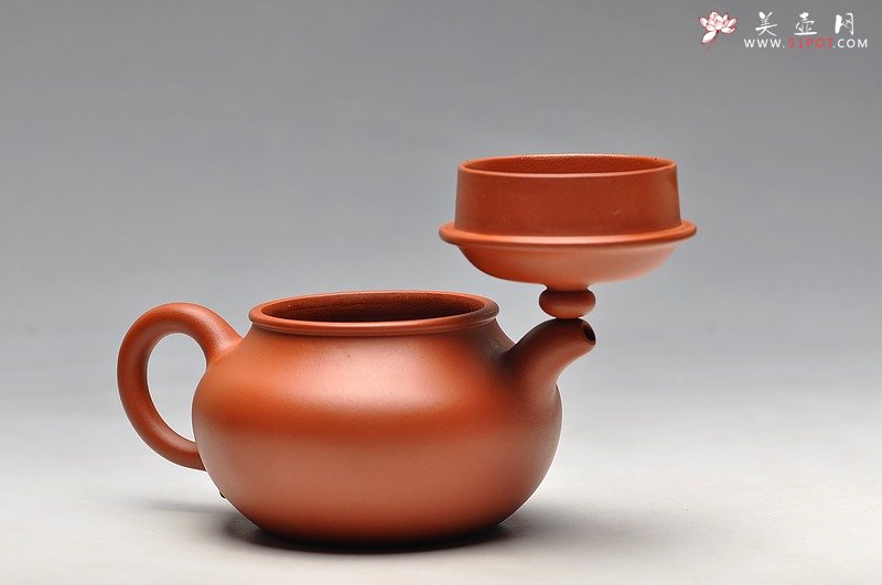 紫砂壶图片：珠圆玉润 体态丰盈 全手朱泥莲子 - 宜兴紫砂壶网