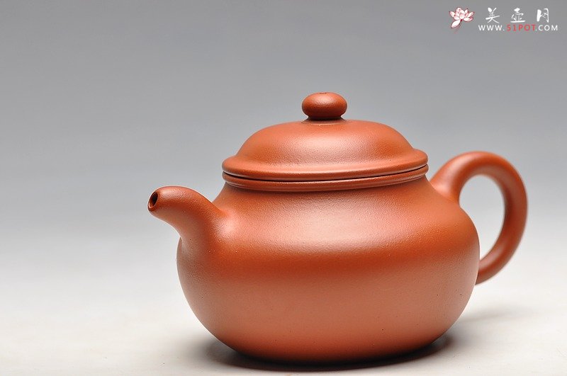 紫砂壶图片：珠圆玉润 体态丰盈 全手朱泥莲子 - 宜兴紫砂壶网