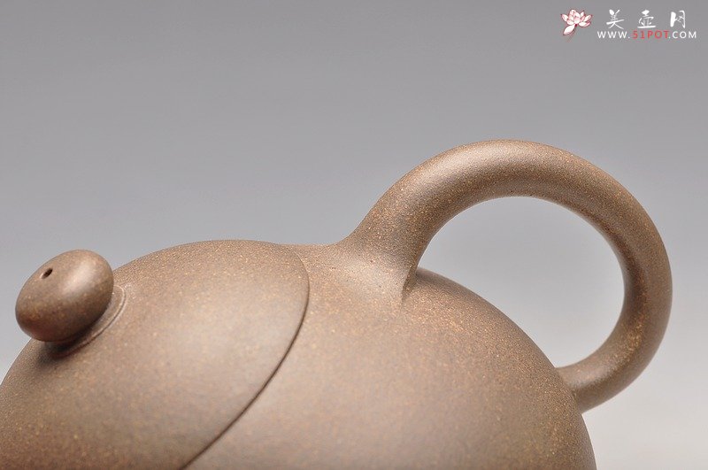 紫砂壶图片：古朴神韵 清雅圆融 全手老味文旦 尹君峰新作 - 宜兴紫砂壶网