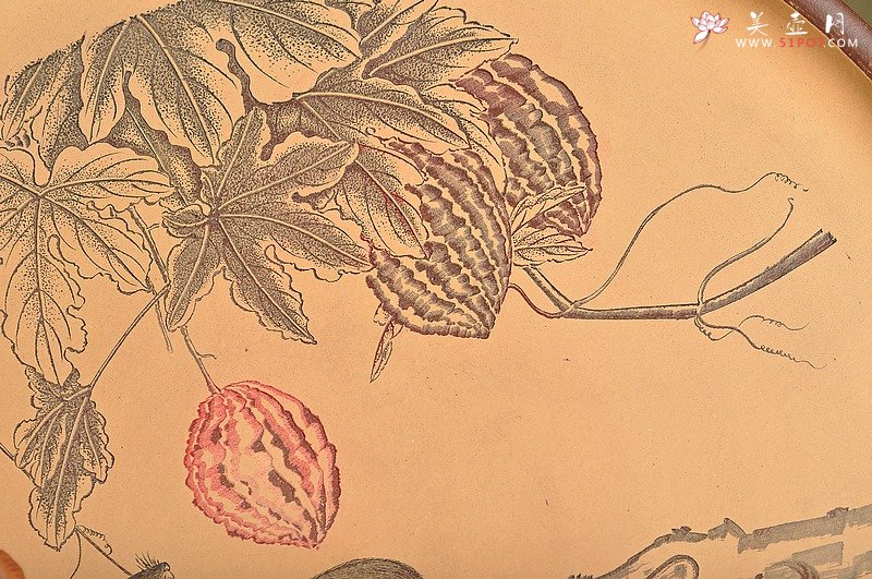 紫砂壶图片：工笔之风 细刻如丝  鼠趣挂盘 送礼佳品 40cm - 宜兴紫砂壶网