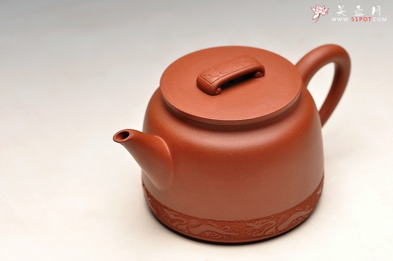紫砂壶图片：曲峰新作 原创 俊雅挺拔 如意 秦汉遗韵 钱伟刚装饰 - 宜兴紫砂壶网