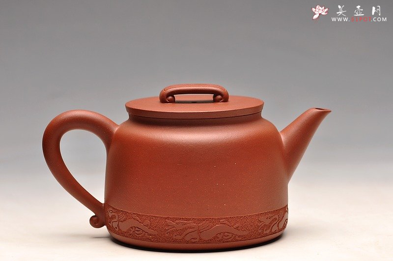 紫砂壶图片：曲峰新作 原创 俊雅挺拔 如意 秦汉遗韵 钱伟刚装饰 - 宜兴紫砂壶网