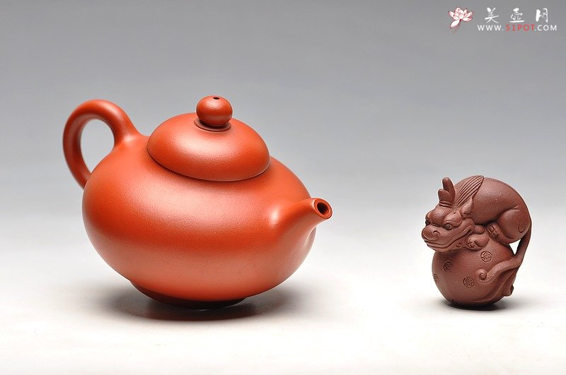 紫砂壶图片：红袍朱泥  华颖 实用精品 - 宜兴紫砂壶网