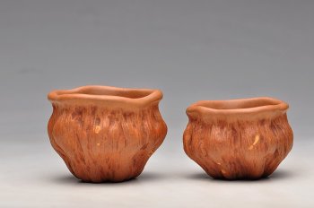 紫砂壶图片：红段泥 莲蓬杯 最新 - 宜兴紫砂壶网