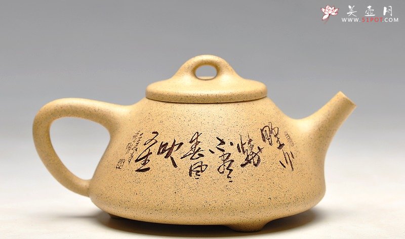 紫砂壶图片：台西芝麻段 糯米的质感 全手小子冶石瓢 实用精品  - 宜兴紫砂壶网