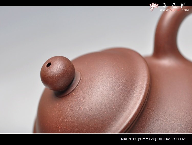 紫砂壶图片：丰润精致 厂料老拼紫 小潘壶 实用精品 - 宜兴紫砂壶网