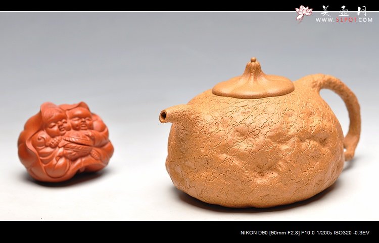 紫砂壶图片：夏立 壬辰年新作 瓜纽龚春 - 宜兴紫砂壶网