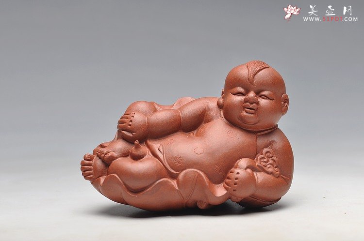 紫砂壶图片：如意财童 - 宜兴紫砂壶网