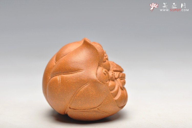 紫砂壶图片：和合二仙 精致做工 把玩茶宠 - 宜兴紫砂壶网