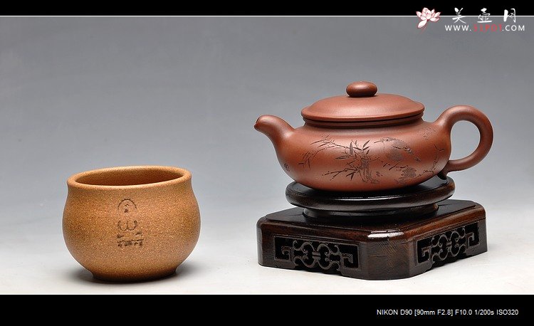 紫砂壶图片：坐佛造像 洗心~~  文雅清韵  缸杯 - 宜兴紫砂壶网