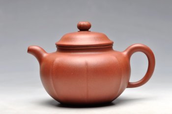 紫砂壶图片：优质底料 吴杰新作 值得期待 全手筋纹莲子 - 宜兴紫砂壶网
