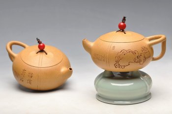 紫砂壶图片：摹玉成窑之味 深得其妙 妙不可言 全手东石逸品 - 宜兴紫砂壶网