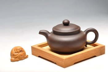 紫砂壶图片：精品厂料 寿珍风韵 乌泥小仿古 仅2件 - 宜兴紫砂壶网