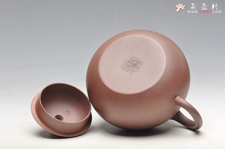 紫砂壶图片：古朴神韵 清雅圆融 全手老味文旦 紫泥调砂 - 宜兴紫砂壶网