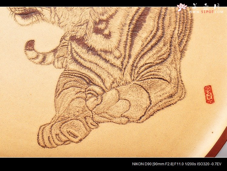 紫砂壶图片：【预定】威风凛凛 兽中之王 老虎 30cm - 宜兴紫砂壶网