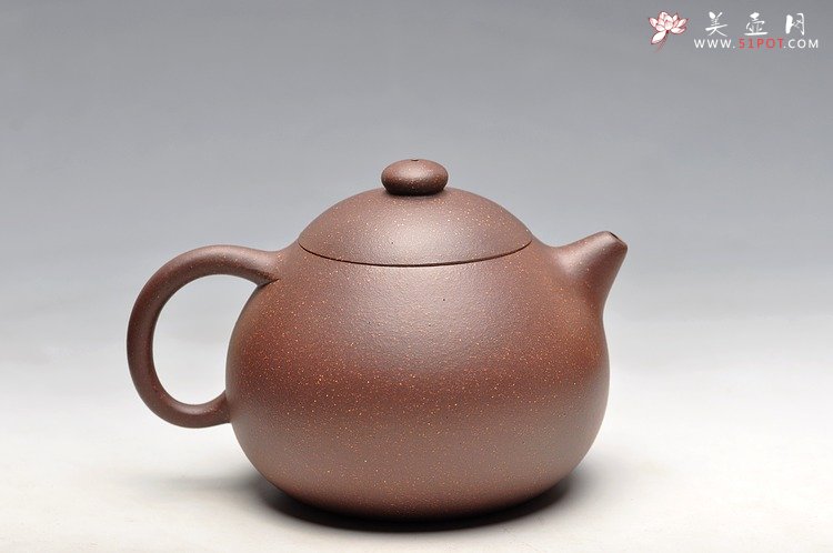 紫砂壶图片：古朴神韵 清雅圆融 全手老味文旦 紫泥调砂 - 宜兴紫砂壶网