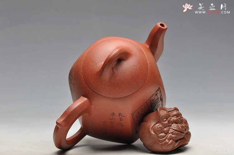 紫砂壶图片：浑厚古拙 方圆之妙 壶魂 高温烧制 - 宜兴紫砂壶网