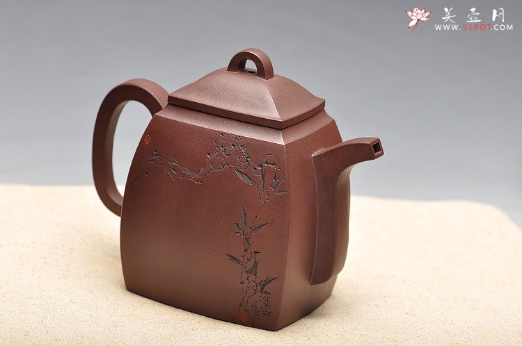 紫砂壶图片：鲍志强高徒历上清装饰 铮铮铁骨 俊雅精品 汉方 - 宜兴紫砂壶网