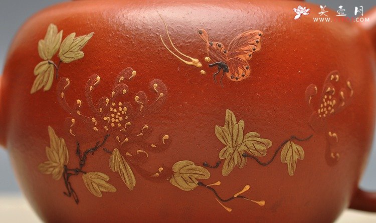 紫砂壶图片：老朱泥难得大品 全手摹古 圆润大方 全手宫灯 孤品 - 宜兴紫砂壶网