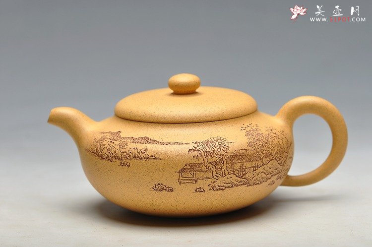 紫砂壶图片：淡雅得趣 实用佳品 鼓韵 - 宜兴紫砂壶网