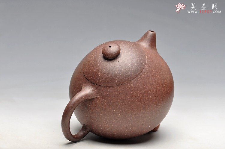 紫砂壶图片：古朴神韵 清雅圆融 全手老味文旦 紫泥调砂 - 宜兴紫砂壶网