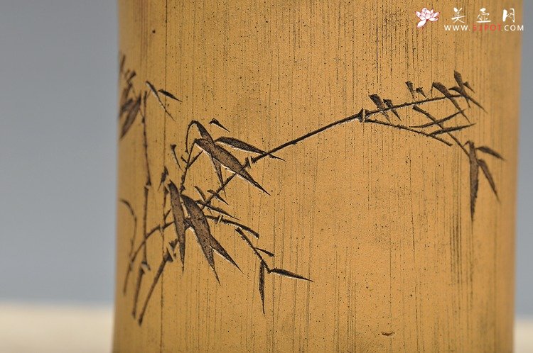 紫砂壶图片：淸韵 全手竹节笔筒  张听刚装饰 耐品雅趣 3式 - 宜兴紫砂壶网