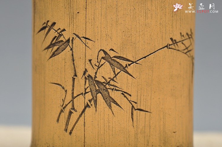 紫砂壶图片：淸韵 全手竹节笔筒  张听刚装饰 耐品雅趣 3式 - 宜兴紫砂壶网