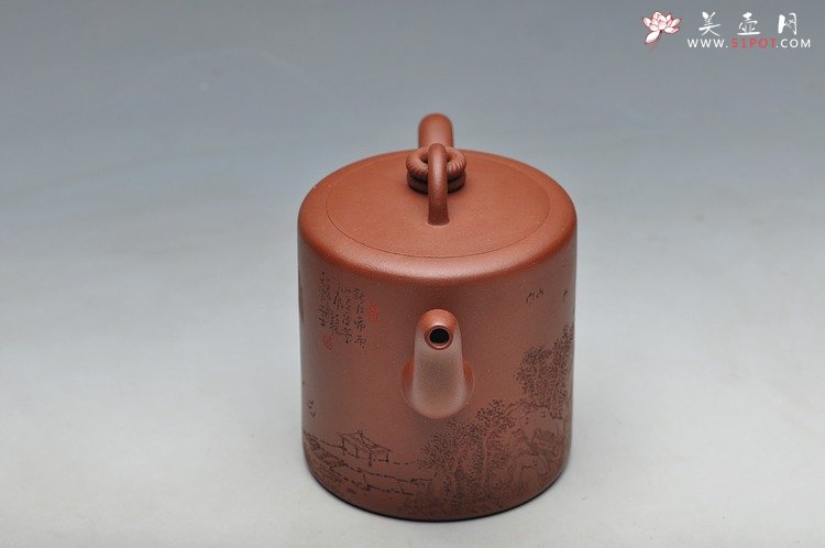 紫砂壶图片：进步之作 全手大双圈 实力作品 李彦雄通景山水装饰 - 宜兴紫砂壶网