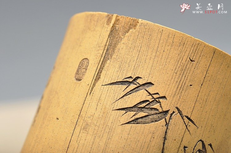 紫砂壶图片：淸韵 全手竹节笔筒  张听刚装饰 耐品雅趣 3式 - 宜兴紫砂壶网