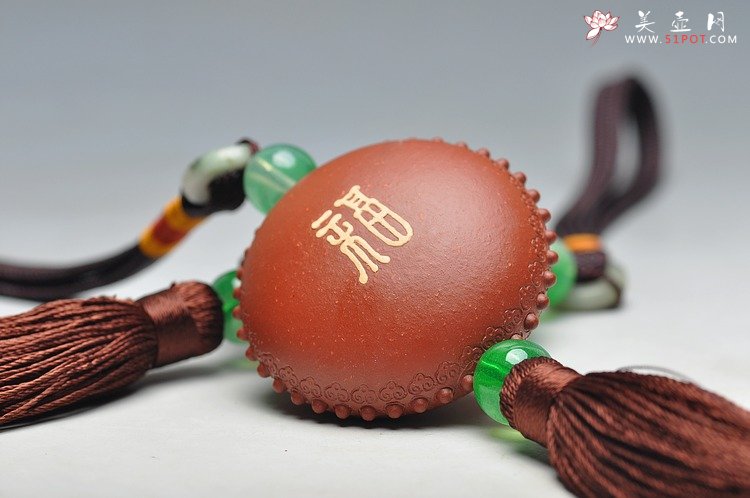 紫砂壶图片：美壶定制 原创泥绘精品紫砂车挂 把玩件 精致好玩 - 宜兴紫砂壶网