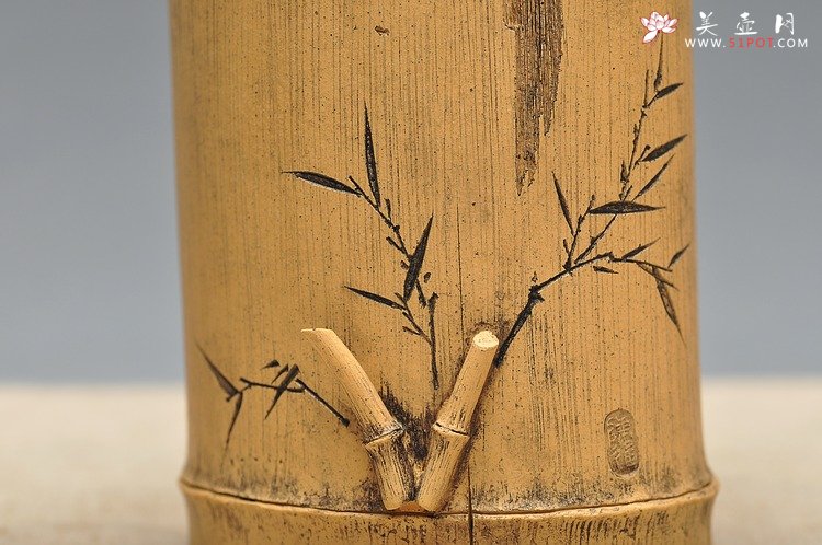 紫砂壶图片：淸韵 全手竹节笔筒  张听刚装饰 耐品雅趣 3式 - 宜兴紫砂壶网