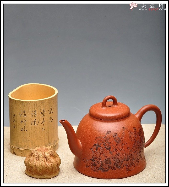 紫砂壶图片：气韵长啸  全手大神钟 逸品得趣 饮中八仙 - 宜兴紫砂壶网