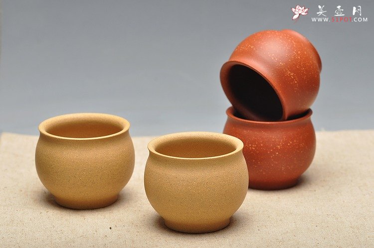 紫砂壶图片：优质朱泥调砂 芝麻段 最全 精品品茗杯 - 宜兴紫砂壶网