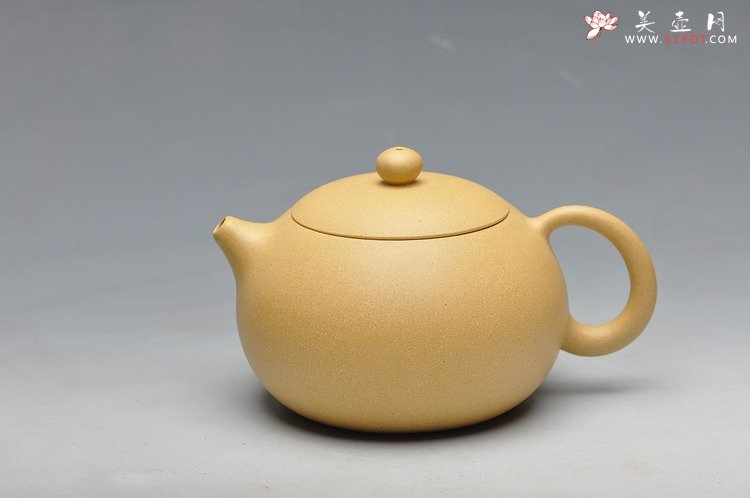 紫砂壶图片：本山绿 饱满可趣 经典西施 - 宜兴紫砂壶网