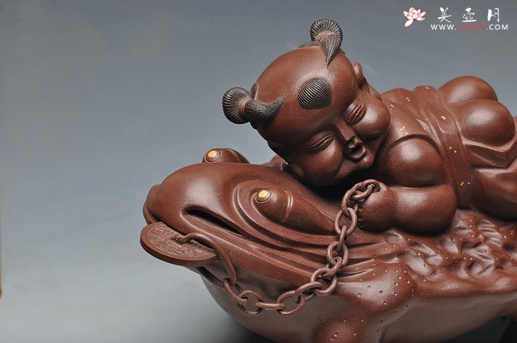 紫砂壶图片：精品重器 刘海戏金蟾 - 宜兴紫砂壶网